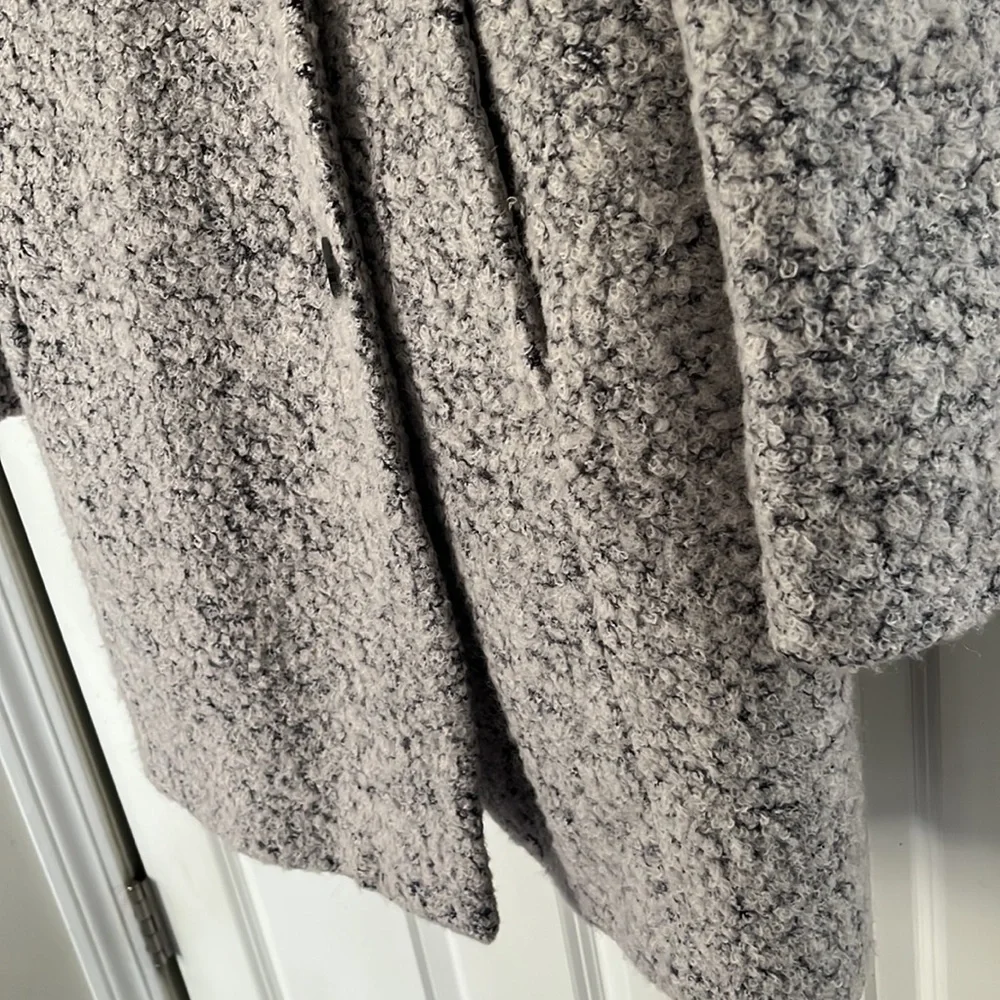 Cole Haan Signature Gray Wool blend Dress Coat with Hood size 8 - Picture 4 of 12